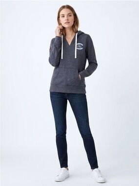 Roots Navy Hoodie Size Medium Cotton